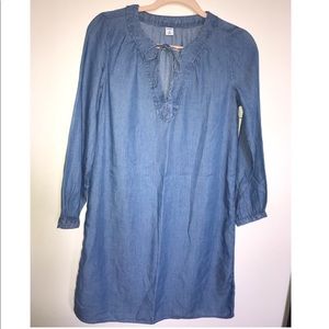 Denim long sleeve dress